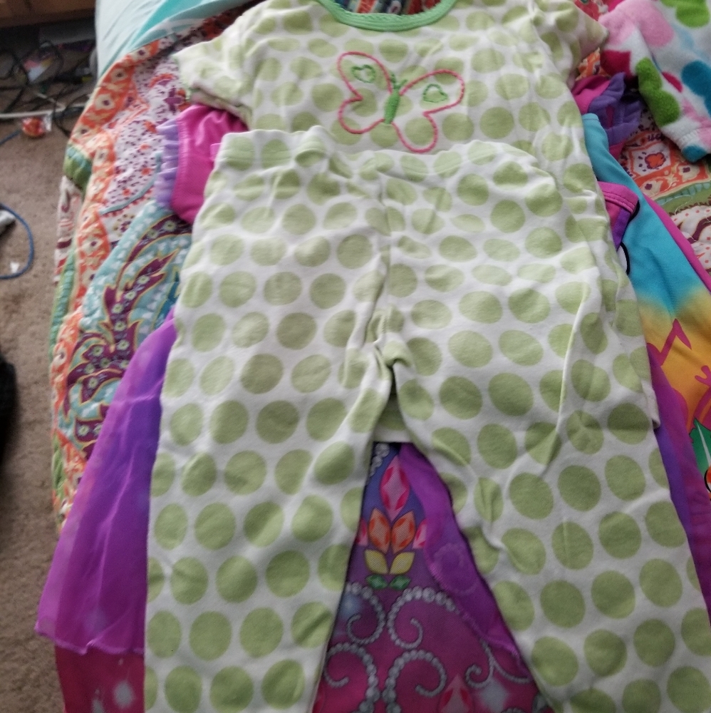 Green/White 2 pc pajama set